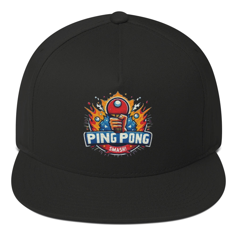 Casquette à Visière Plate "Ping Pong Smash!"