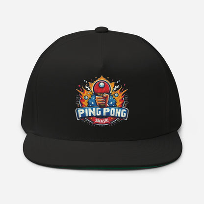 Casquette à Visière Plate "Ping Pong Smash!"