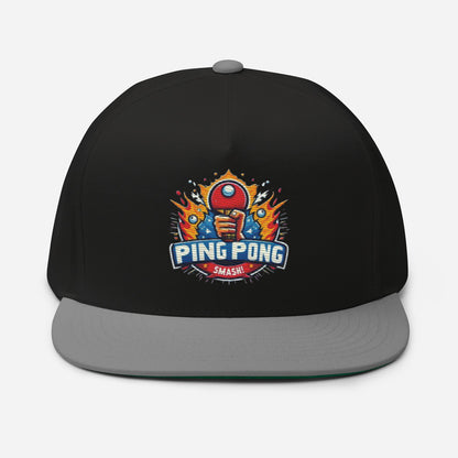 Casquette à Visière Plate "Ping Pong Smash!"