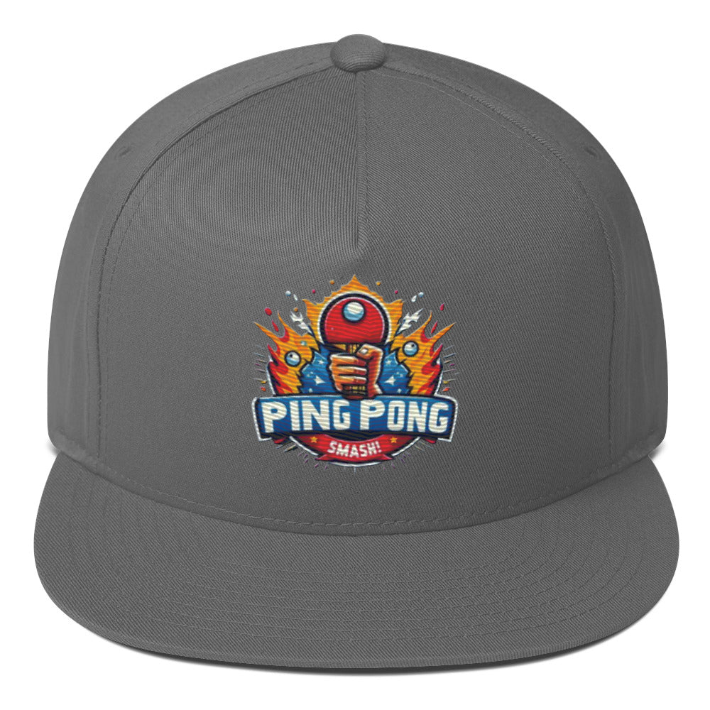 Casquette à Visière Plate "Ping Pong Smash!"