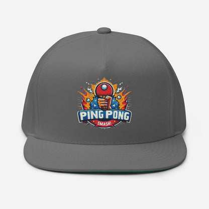 Casquette à Visière Plate "Ping Pong Smash!"