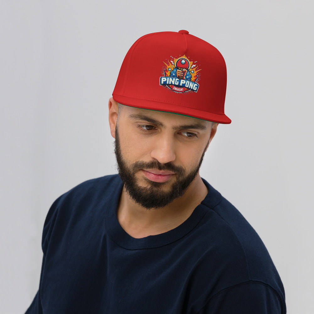 Casquette à Visière Plate "Ping Pong Smash!"