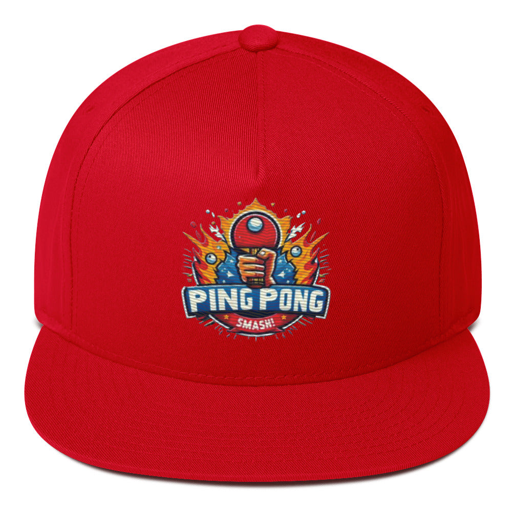 Casquette à Visière Plate "Ping Pong Smash!"