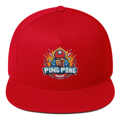 Casquette à Visière Plate "Ping Pong Smash!"