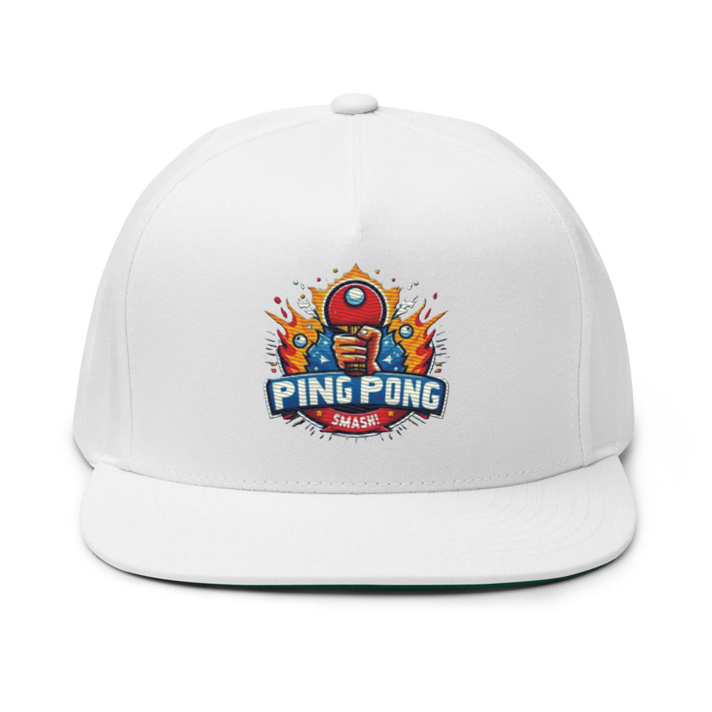 Casquette à Visière Plate "Ping Pong Smash!"