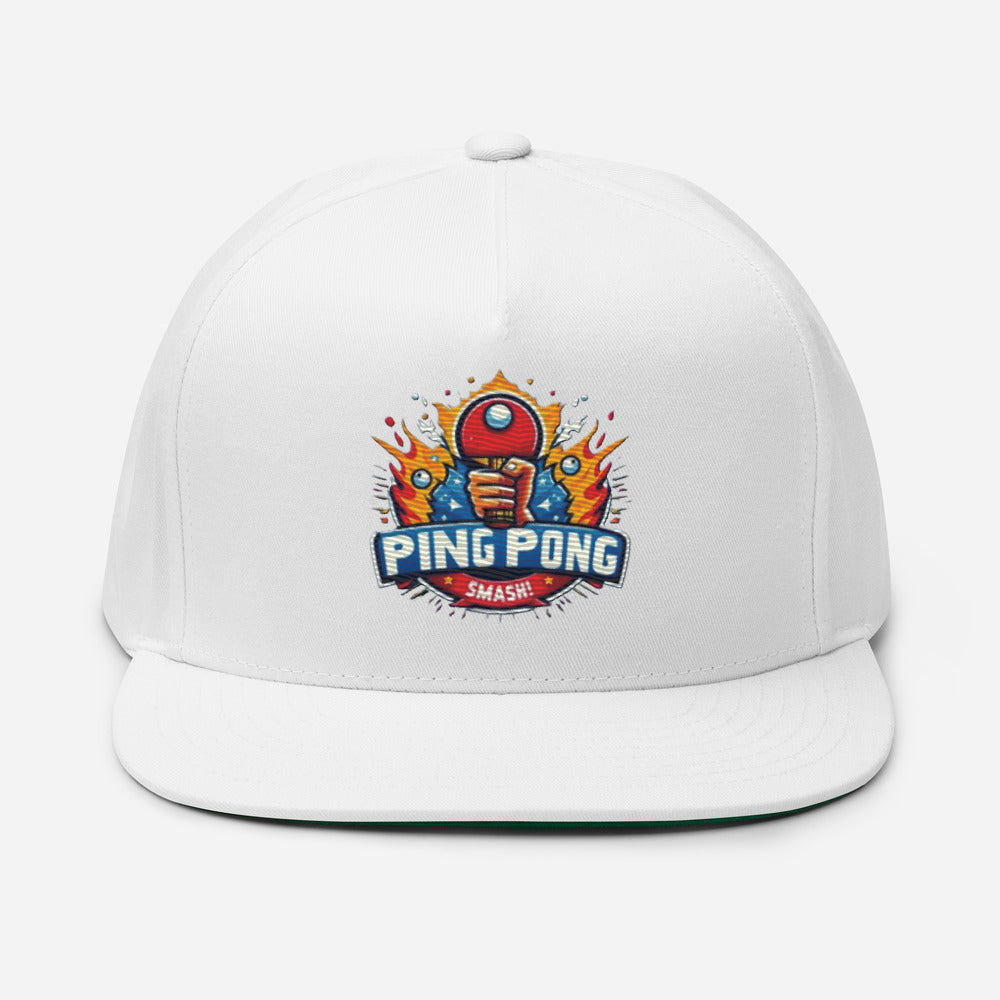 Casquette à Visière Plate "Ping Pong Smash!"