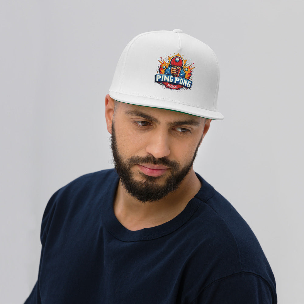 Casquette à Visière Plate "Ping Pong Smash!"