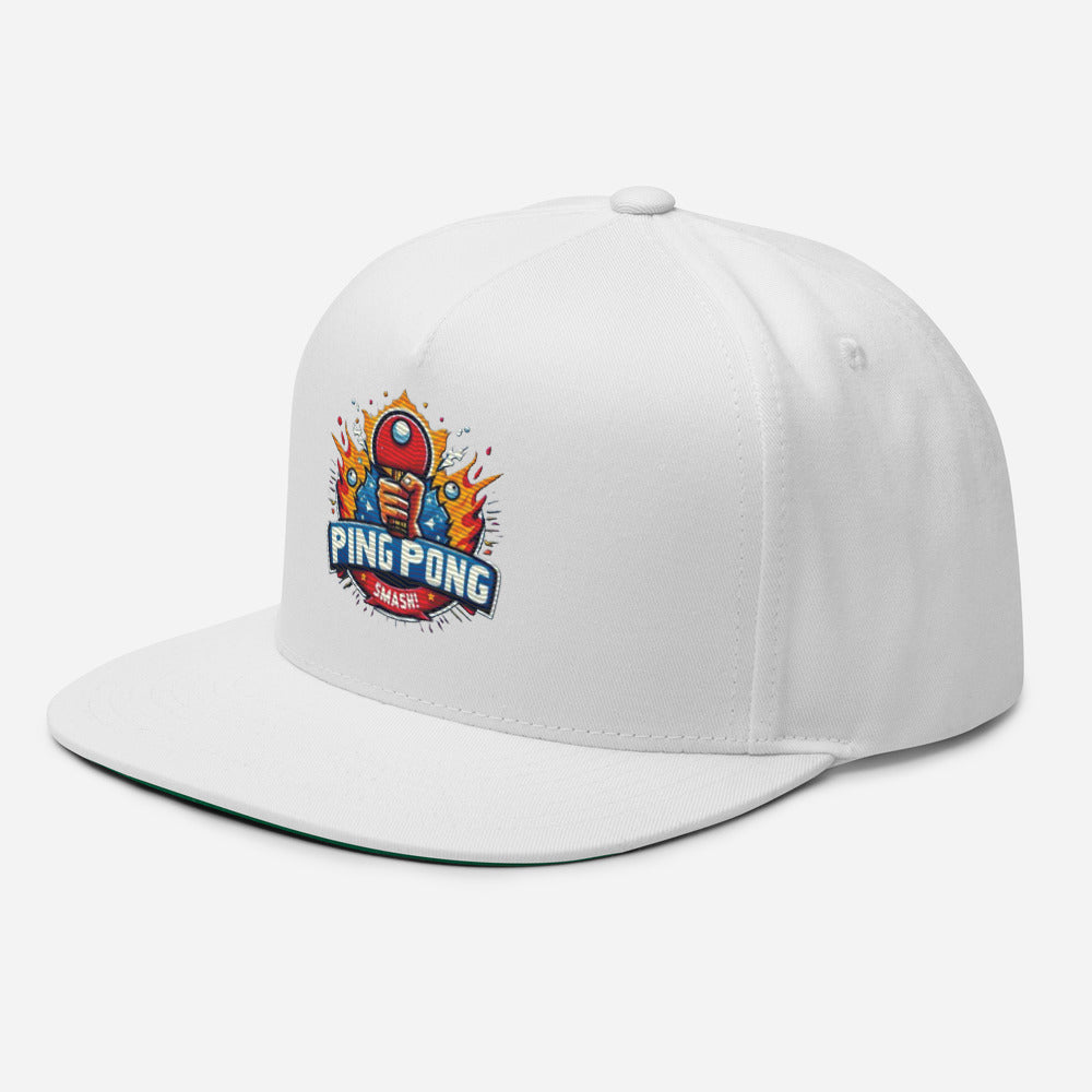 Casquette à Visière Plate "Ping Pong Smash!"