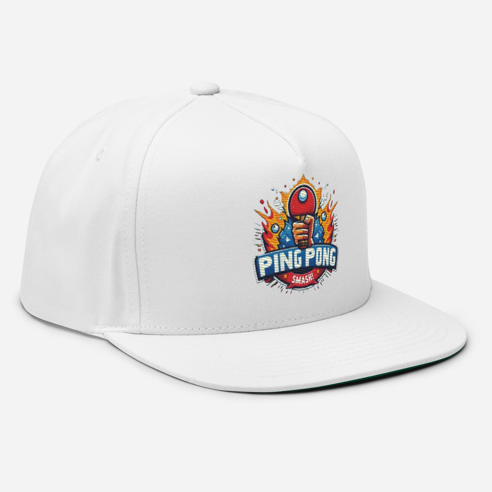 Casquette à Visière Plate "Ping Pong Smash!"