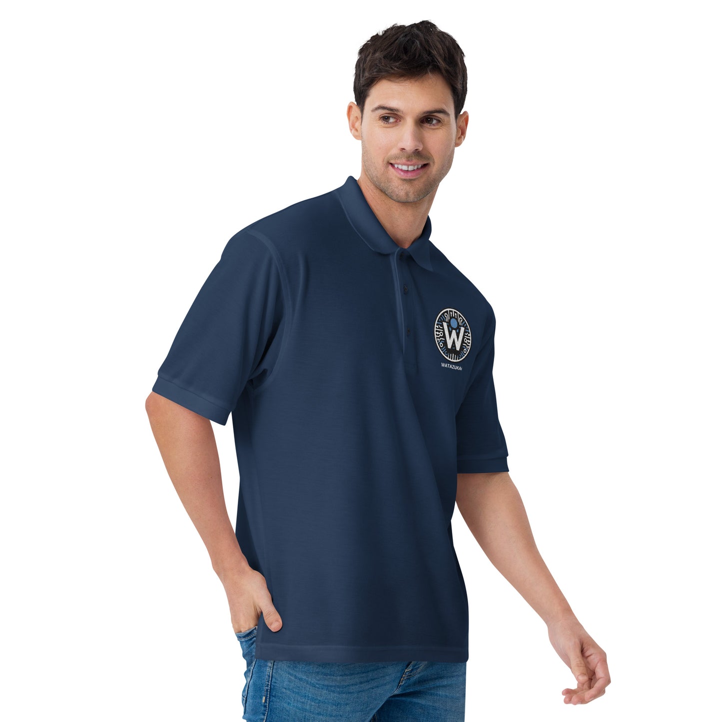 Polo premium avec logo brodé Watazukai